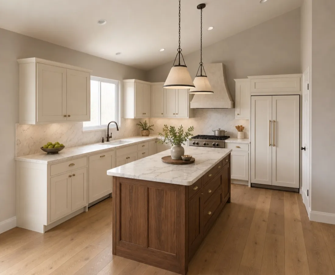AI render of the finished kitchen remodel